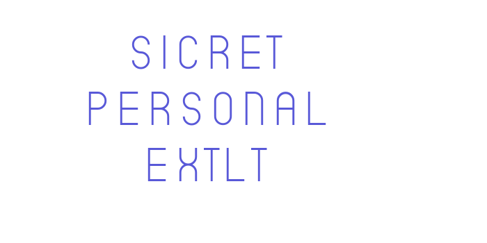 Sicret PERSONAL ExtLt Font Download