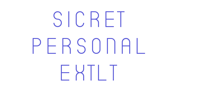 Sicret PERSONAL ExtLt Font