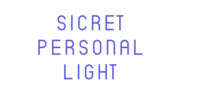 Sicret PERSONAL Light Font Download