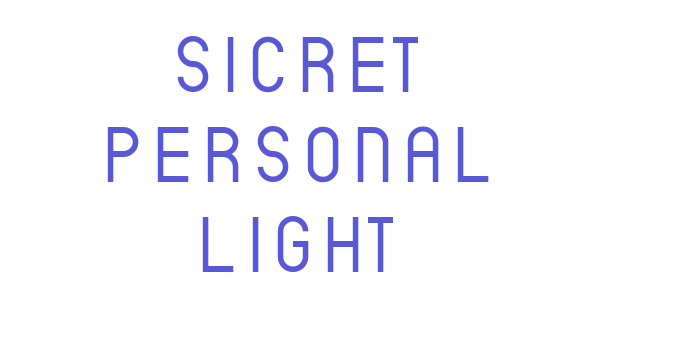 Sicret PERSONAL Light Font