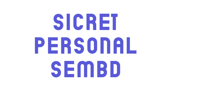 Sicret PERSONAL SemBd Font Download