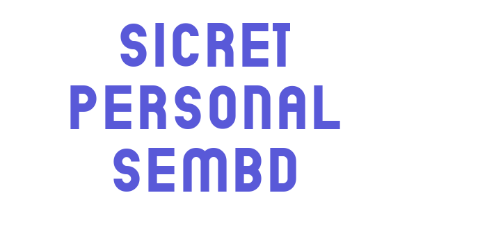 Sicret PERSONAL SemBd Font