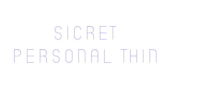 Sicret PERSONAL Thin Font Download