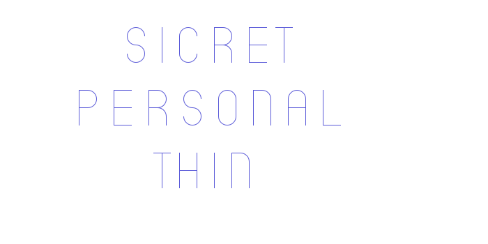 Sicret PERSONAL Thin Font