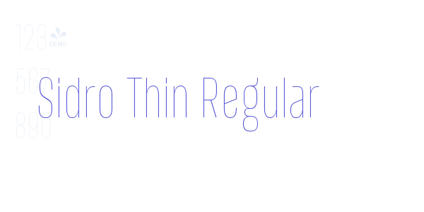 Sidro Thin Regular font