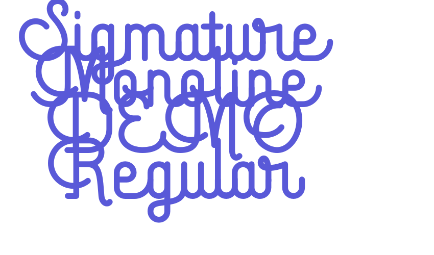 Sigmature Monoline DEMO Regular Font Download