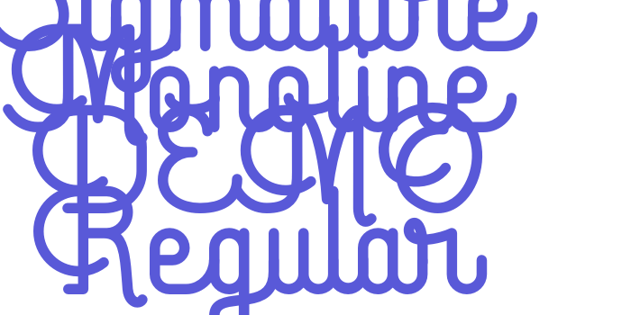 Sigmature Monoline DEMO Regular Font