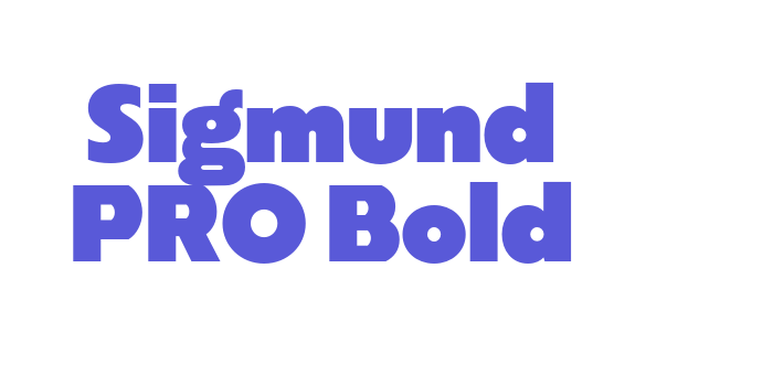 Sigmund PRO Bold Font