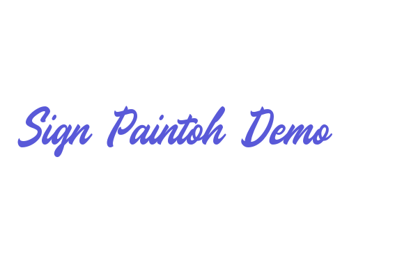 Sign Paintoh Demo Font