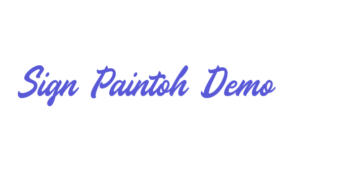 Sign Paintoh Demo Font Download