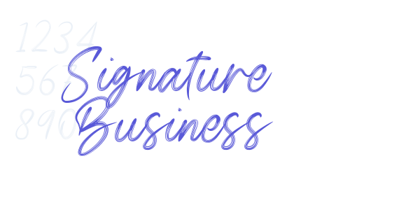 Signature Business font