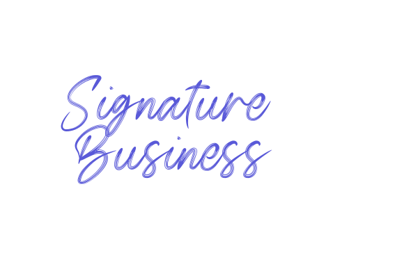 Signature Business Font