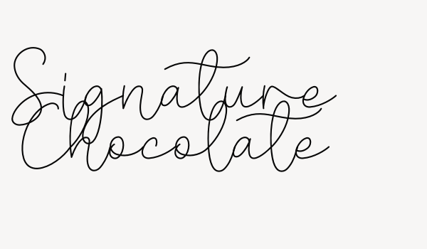 Signature Chocolate Font