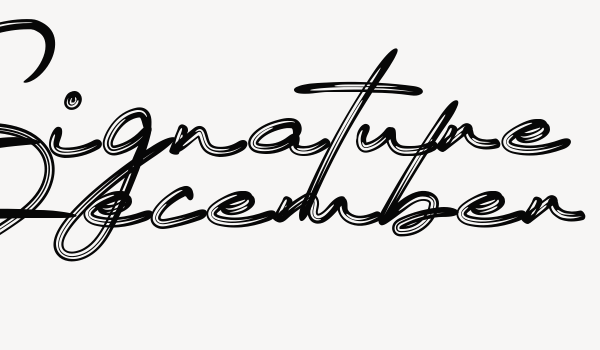 Signature December Font