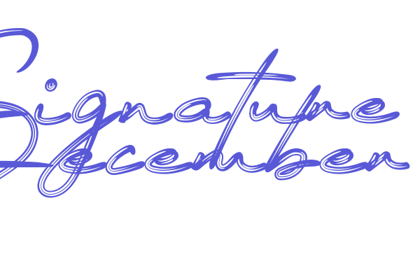 Signature December Font