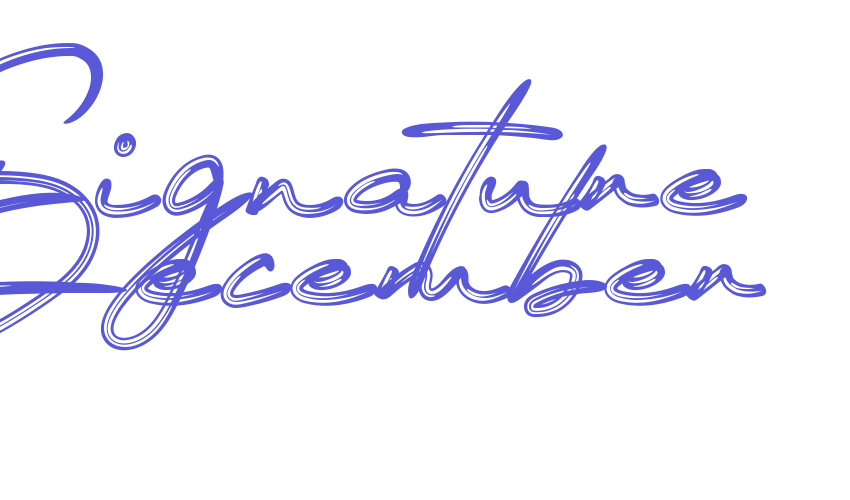 Signature December Font Download