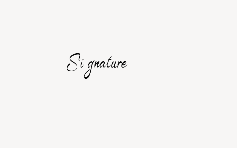 Signature Font