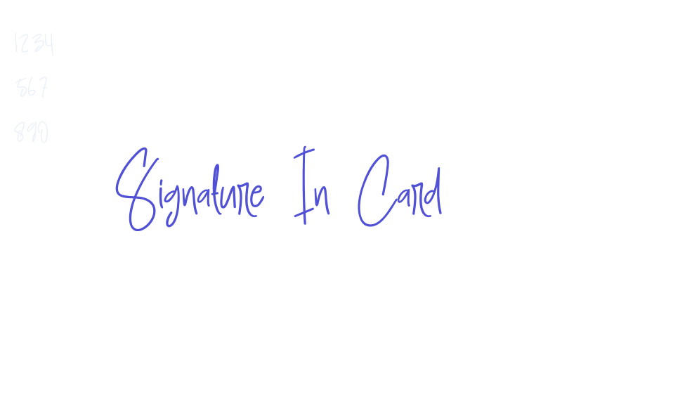 Signature In Card-font-download