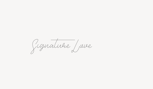 Signature Love Font