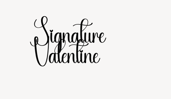 Signature Valentine Font