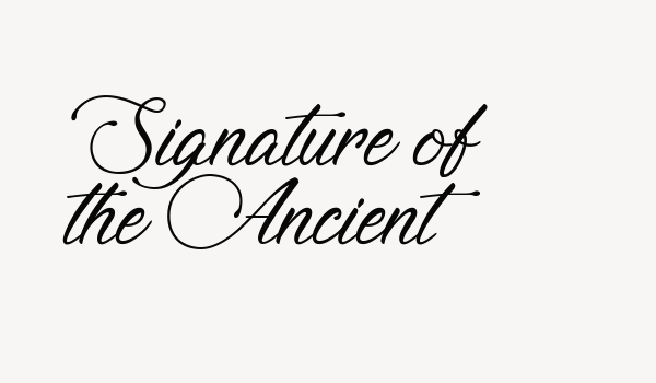 Signature of the Ancient Font