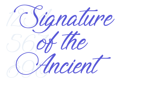 Signature of the Ancient Font