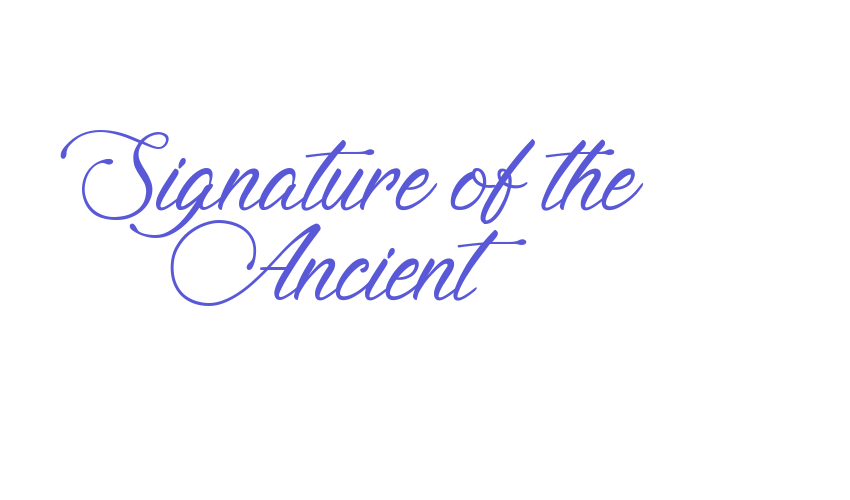 Signature of the Ancient Font Download