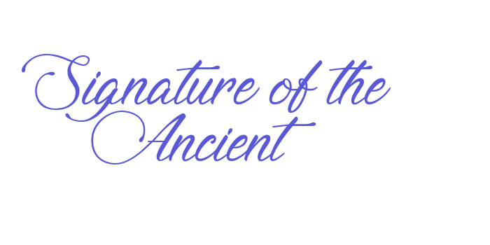 Signature of the Ancient Font Download