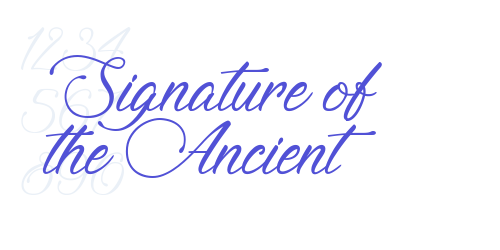 Signature of the Ancient-font-download