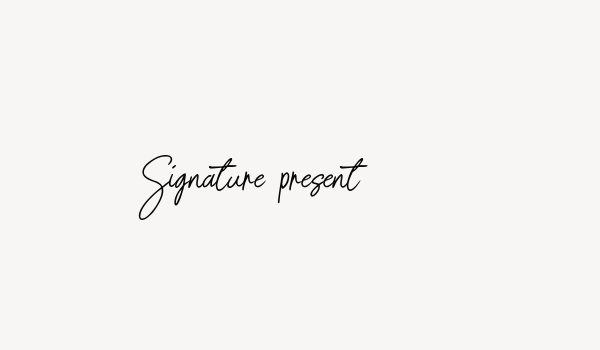 Signature present Font