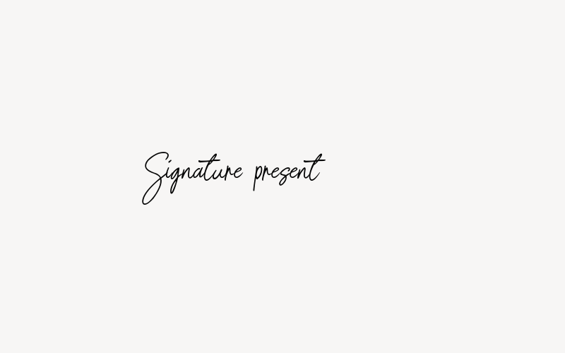 Signature present Font