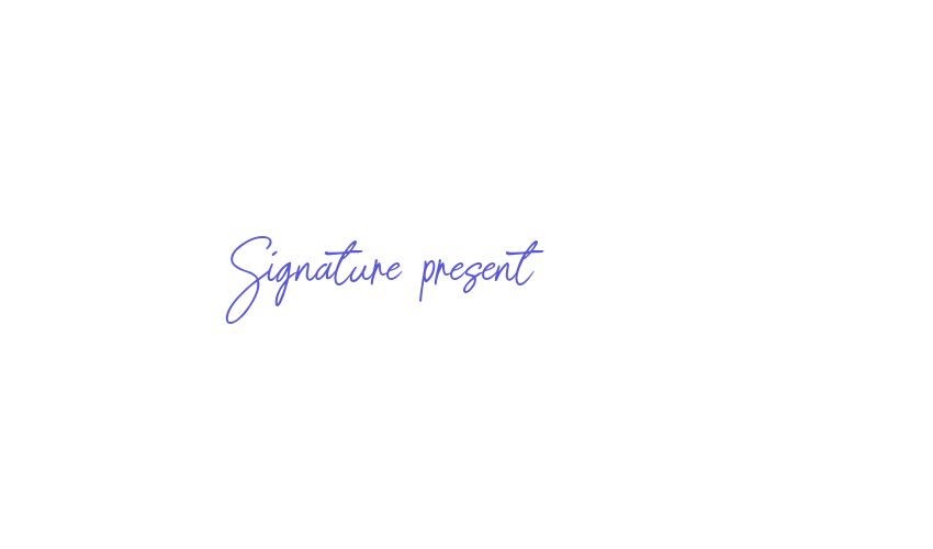 Signature present Font Download