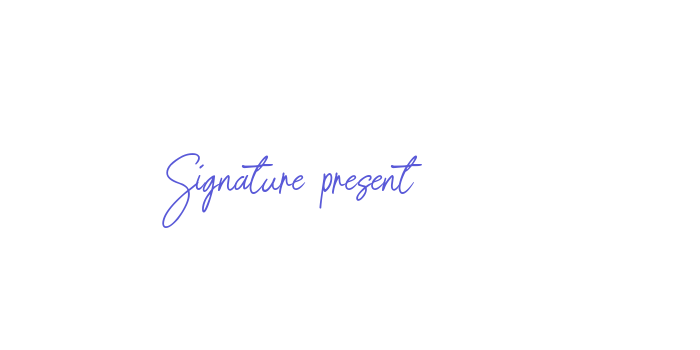 Signature present Font Download