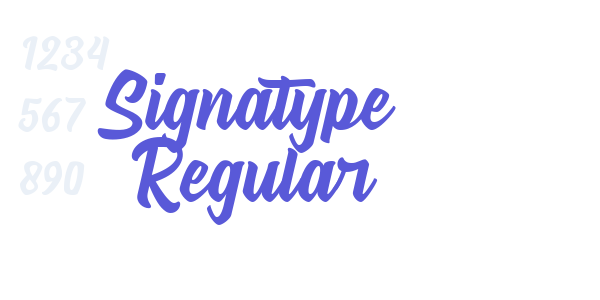 Signatype Regular font free