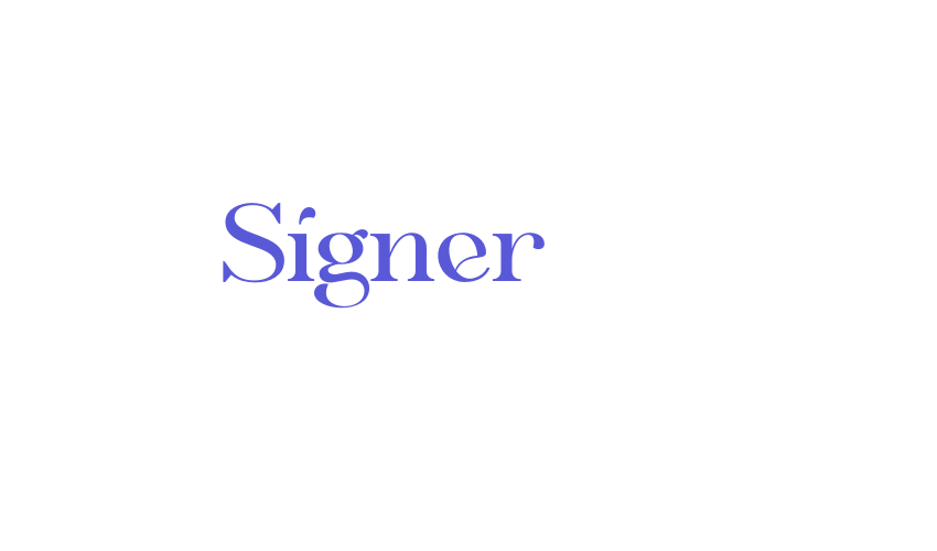 Signer Font