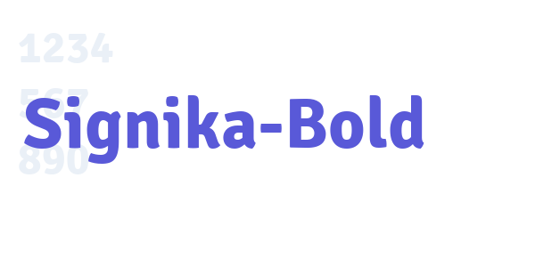 Signika-Bold font free