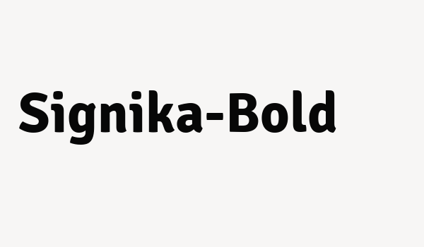 Signika-Bold Font