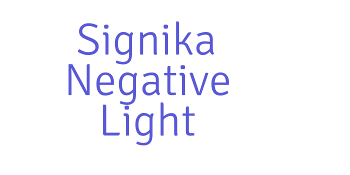 Signika Negative Light Font Download