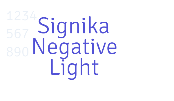 Signika Negative Light font download