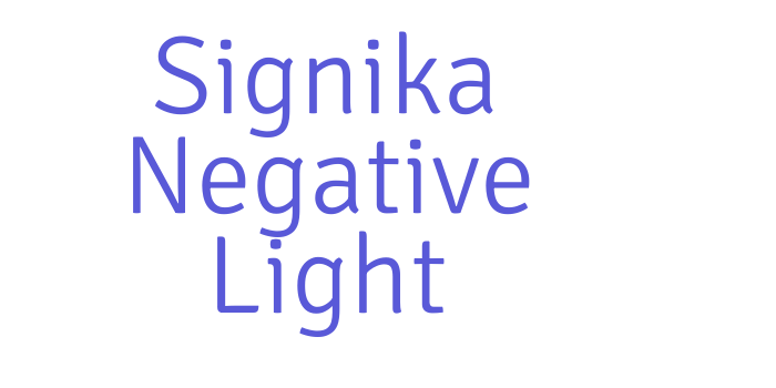 Signika Negative Light Font