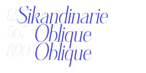 Sikandinarie Oblique Oblique-font-download