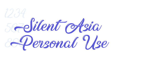 Silent Asia – Personal Use font free