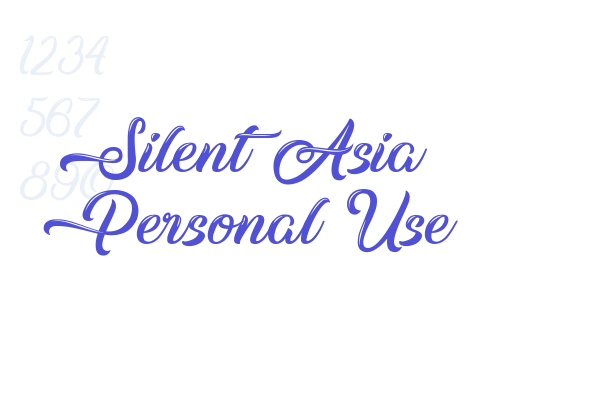 Silent Asia – Personal Use Font Download