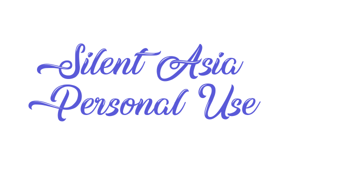 Silent Asia – Personal Use Font Download