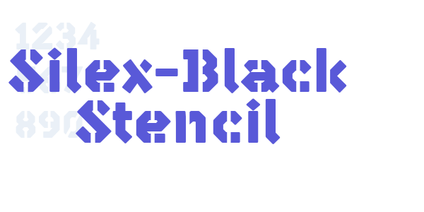 Silex-Black Stencil font