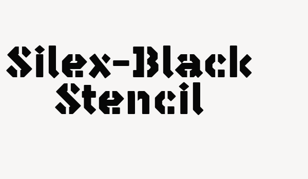 Silex-Black Stencil Font