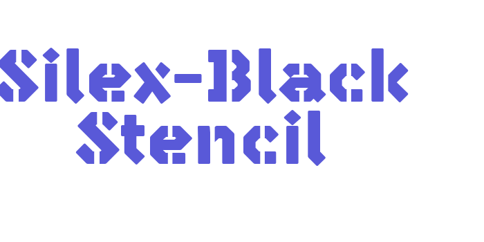 Silex-Black Stencil Font