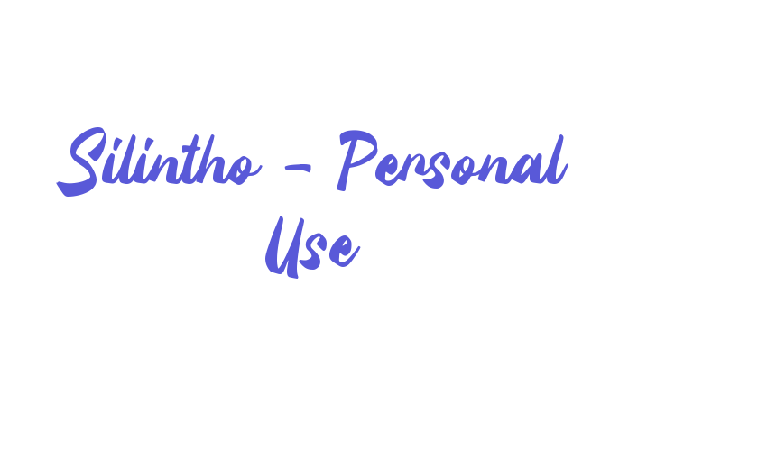 Silintho – Personal Use Font