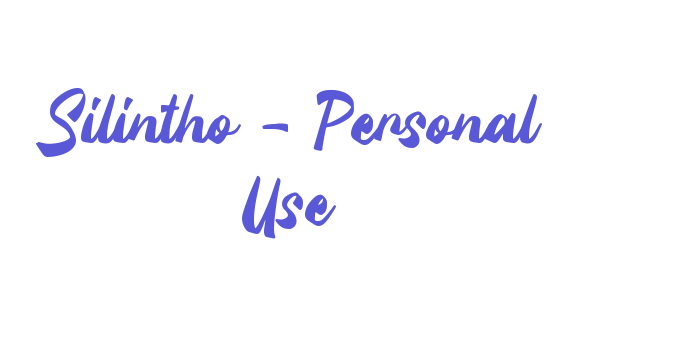 Silintho – Personal Use Font Download