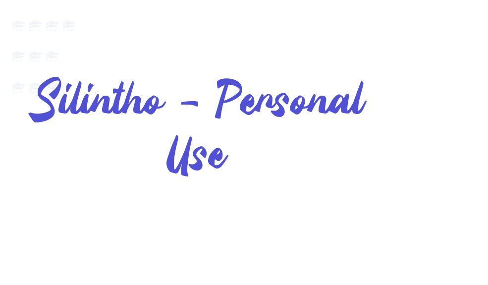 Silintho – Personal Use-font-download